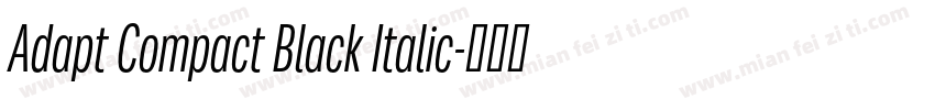 Adapt Compact Black Italic字体转换